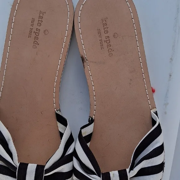 Kate Spade Striped Bow Mules - Picture 4 of 6